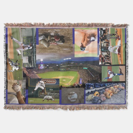 Baseball Theme Throw Blanket - HAMbyWhiteGlove Deken (Voorkant)