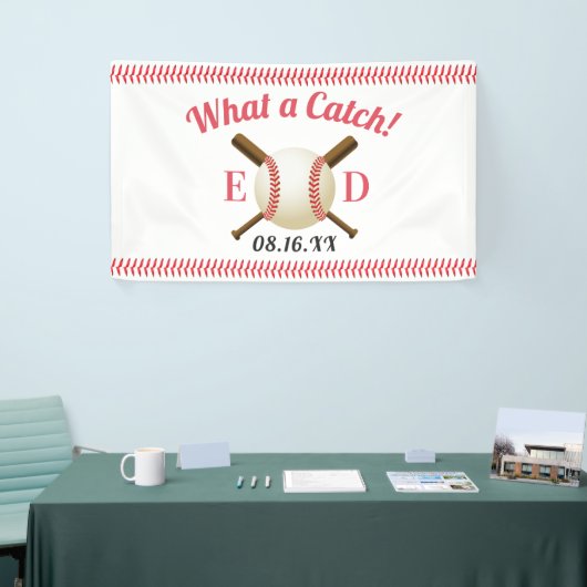 Baseball Theme Wat een cadeautje voor een wedstrij Spandoek (Beurs)