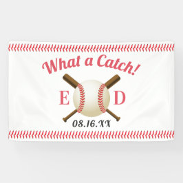 Baseball Theme Wat een cadeautje voor een wedstrij Spandoek