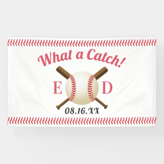 Baseball Theme Wat een cadeautje voor een wedstrij Spandoek (Horizontaal)