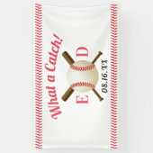 Baseball Theme Wat een cadeautje voor een wedstrij Spandoek (Verticaal)