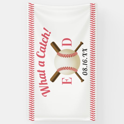 Baseball Theme Wat een cadeautje voor een wedstrij Spandoek (Verticaal)