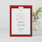 Baseball Theme Weddenschappen Uitnodigingen (Staand voorkant)