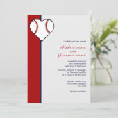 Baseball Theme Weddenschappen Uitnodigingen (Staand voorkant)