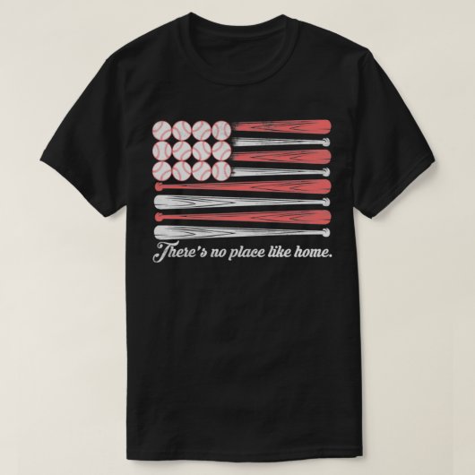 Baseball Therex27s Geen plaats zoals thuis T-shirt (Design voorkant)
