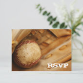 Baseball Thmed RSVP Kaartje (Staand voorkant)