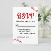 Baseball Thmed Sports Weddenschap RSVP Reactie (Staand voorkant)