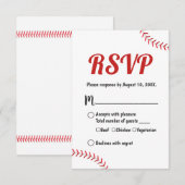 Baseball Thmed Sports Weddenschap RSVP Reactie (Voorkant / Achterkant)