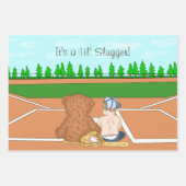 Baseball Threat Baby shower of First Birthday Inpakpapier Vel (Voorkant)