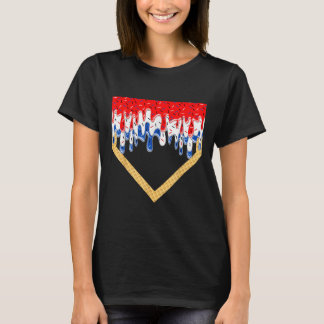 Baseball Thuisplaat Drip Jongens Ijs Amerikaans Vl T-shirt