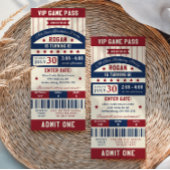 Baseball Ticket Birthday Party Invitation Kaart