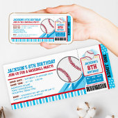 Baseball Ticket Pass Birthday Uitnodiging