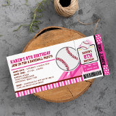 Baseball Ticket Pass Birthday Uitnodiging