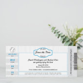 Baseball Ticket Save the Date (Staand voorkant)