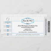 Baseball Ticket Save the Date (Voorkant / Achterkant)