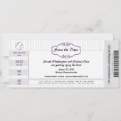 Baseball Ticket Save the Date (Voorkant)