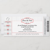 Baseball Ticket Save the Date (Voorkant)