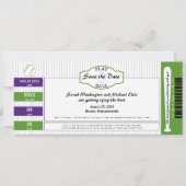 Baseball Ticket Save the Date (Voorkant)