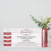 Baseball Ticket Save the Date (Staand voorkant)