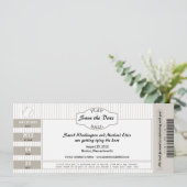 Baseball Ticket Save the Date (Staand voorkant)