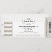 Baseball Ticket Save the Date (Voorkant)