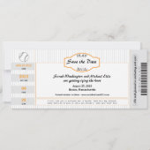 Baseball Ticket Save the Date (Voorkant)