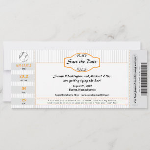 Baseball Ticket Save the Date