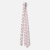 Baseball Tiled Design Necktie Stropdas (Achterkant)