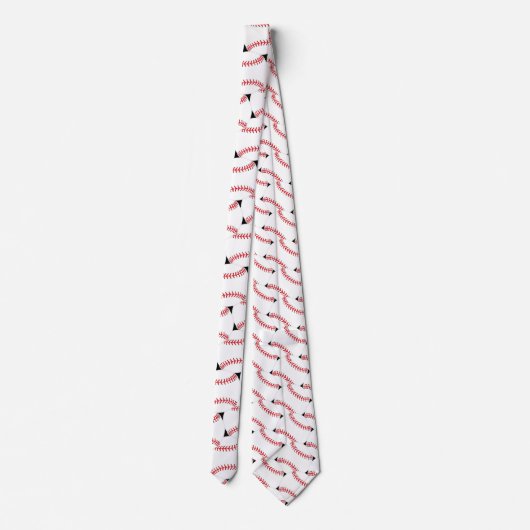 Baseball Tiled Design Necktie Stropdas (Achterkant)