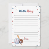 Baseball Time Capsule Note Kaart (Voorkant)