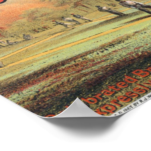 Baseball Tobacco  Advertisement Art Print (Hoek)