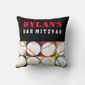 Baseball-toetsenbord Mitzvah Sign-In Memory Board Kussen (Achterkant)