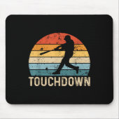 Baseball Touchdown Batter Player Funny Bas Muismat (Voorkant)
