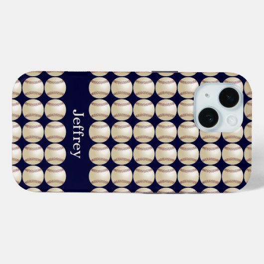 Baseball, "Tough", Persoonlijke naam, Case-Mate iPhone Case (Achterkant (horizontaal))