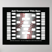 Baseball Tournament Bracket for 32 Teams Poster (Voorkant)