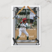 Baseball Trading Kaart Grijs Rug - Aangepaste STAA Contactkaartje (Voorkant)