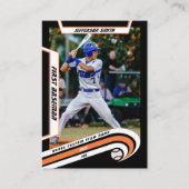 Baseball Trading Kaart Lively Sinaasappel Zwart Contactkaartje (Voorkant)