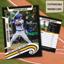 Baseball Trading Kaart Lively Yellow Zwart