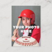 Baseball Trading Kaart Red Terug - Aangepaste stre Contactkaartje (Voorkant)