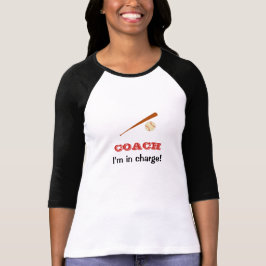 Baseball-trainer belast met leuke aangepaste tekst t-shirt