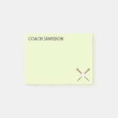 Baseball-trainer gepersonaliseerd kruisende vleerm post-it® notes (Voorkant)