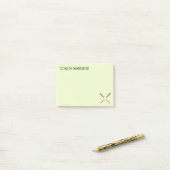 Baseball-trainer gepersonaliseerd kruisende vleerm post-it® notes (Op bureau)