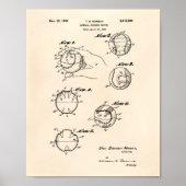 Baseball training 1963 Patent Art - Old Peper Poster (Voorkant)