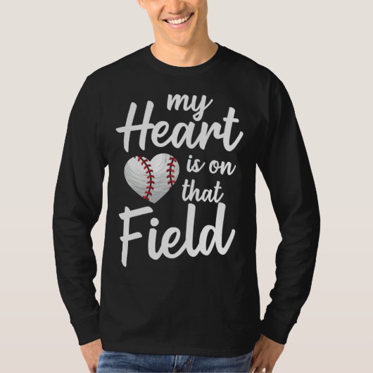 Baseball Training Equipment My Heart Is On That Fi T-shirt (Voorkant)