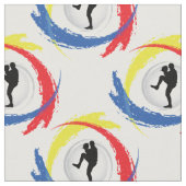 Baseball Tricolor Emblem Stof (Close Up)