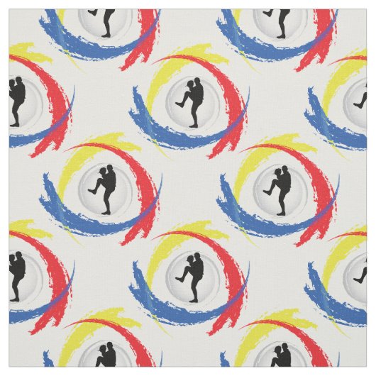 Baseball Tricolor Emblem Stof (Swatch)