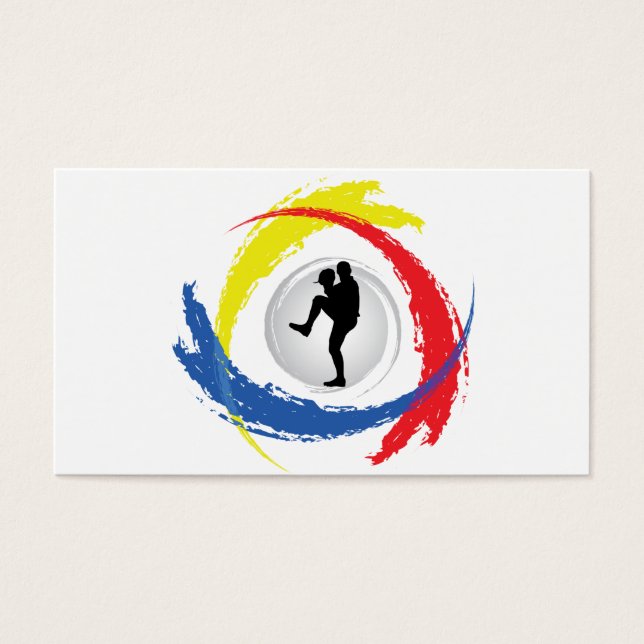 Baseball Tricolor Emblem Visitekaartjes (Voorkant)
