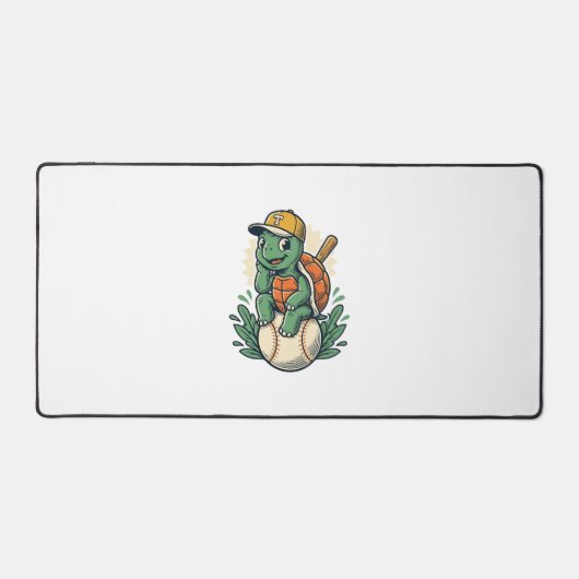 Baseball Turtle Vintage Gravure Grafisch Ontwerp_1 Bureaumat (Voorkant)