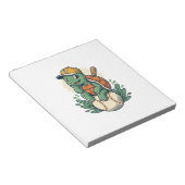 Baseball Turtle Vintage Gravure Grafisch Ontwerp_1 Notitieblok (Schuin)