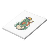 Baseball Turtle Vintage Gravure Grafisch Ontwerp_1 Notitieblok (Linkerzijde)